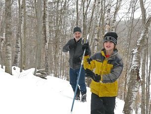 HilltopClimb-12-28-16 David Andy and Terry climb up to the Hilltop Camp