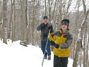 HilltopClimb-12-28-16 David Andy and Terry climb up to the Hilltop Camp