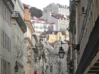 A street in Lisbon as Terry and Robert Thompson took a walk. Repainted by Terry