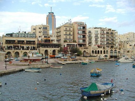 The islands of Malta and Gozo near Sicily