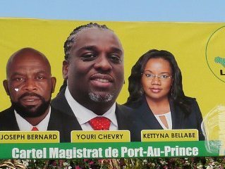 HaitiElectionPosters Posters seen in Haiti, February 2016