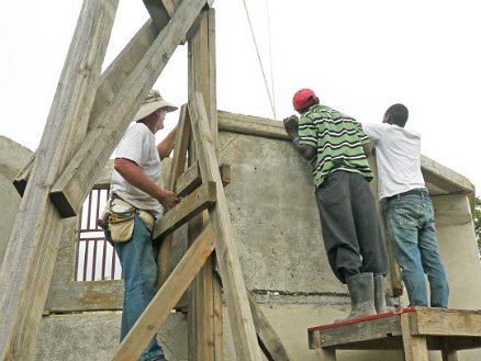 Vermont Haiti Project - Tom Tailer Building Construction of building in Duchity, Haiti designed by Tom Tailer