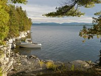 We travelled on our boat to Valcour Island on Lake Champlain